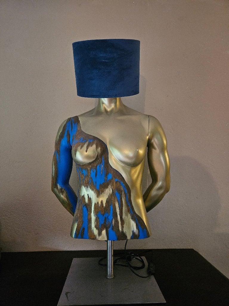 Kunst lamp, Ophalen, Goud, Handgemaakt, Lamp