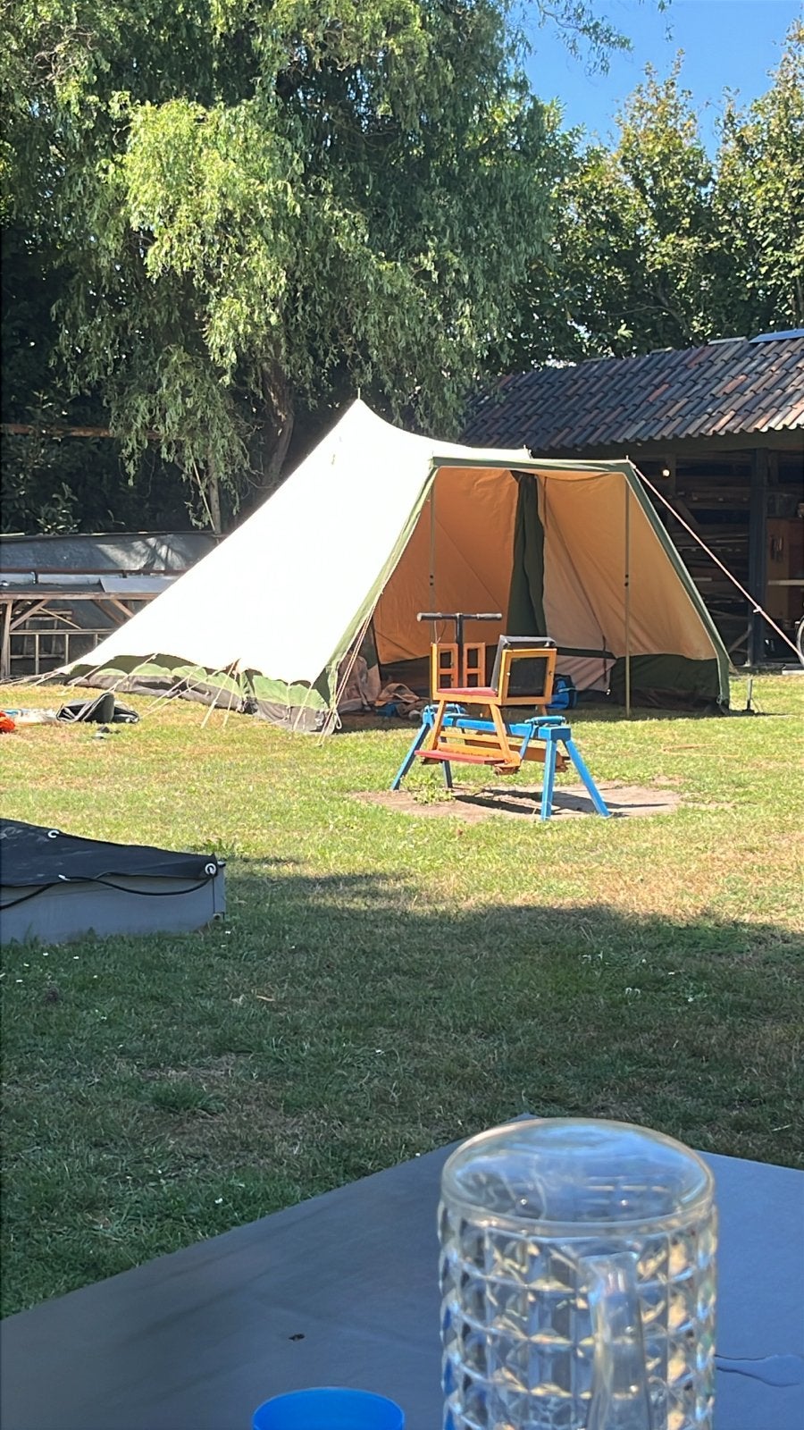 Esvo Piramide 4 Tent - Ten Cate Doek, Waterdicht, Caravans en Kamperen, Ophalen, Gebruikt, Tot en met 4