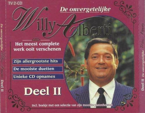 Willy Alberti–De Onvergeetlijke Willy Alberti Deel II 2XCD, Ophalen of Verzenden, Zo goed als nieuw, Pop, Album