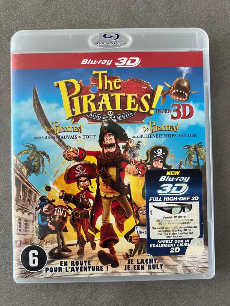 The Pirates! Band of Misfits 3D Blu-ray, Ophalen of Verzenden, Zo goed als nieuw, Tekenfilms en Animatie