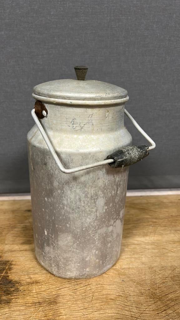 Aluminium melkbus 28 cm hoog., Ophalen of Verzenden