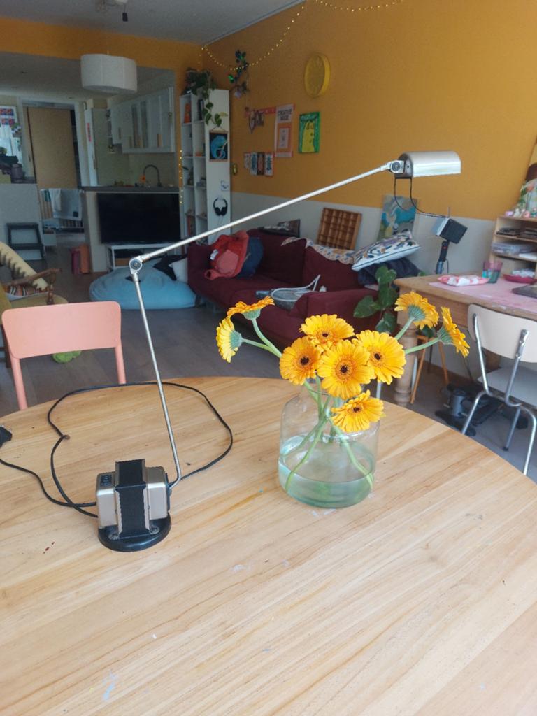 Lumina Daphine Tav. Bureaulamp - T. Cimini Design, Huis en Inrichting, Lampen | Tafellampen, Gebruikt, 50 tot 75 cm, Metaal, Ophalen