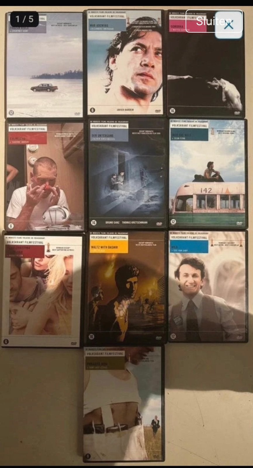 Volkskrant Filmfestival 10 dvd collectie, Engels, Vanaf 16 jaar, Nederlands, Overige genres