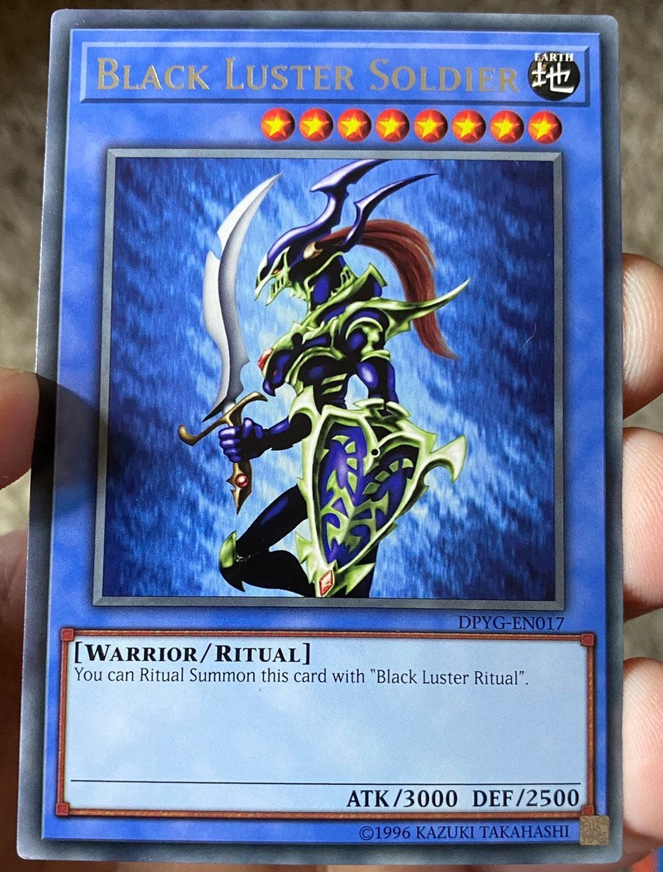Yu-Gi-Oh! Black Luster Soldier DPYG Print !, Ophalen of Verzenden, Zo goed als nieuw, Losse kaart