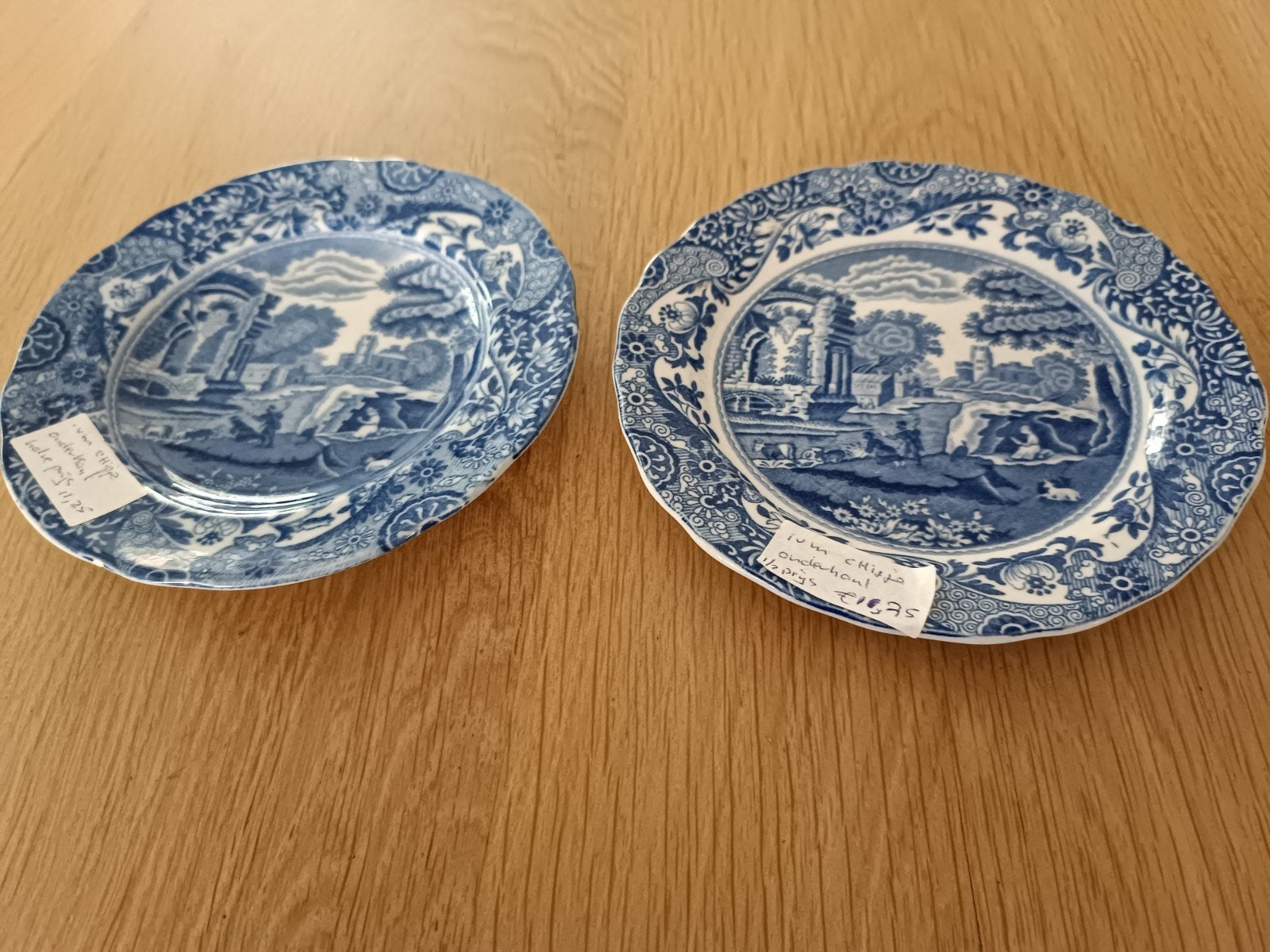 Copeland SPODE Blue Italian Antieke Gebaksbordjes2stuks, Ophalen of Verzenden