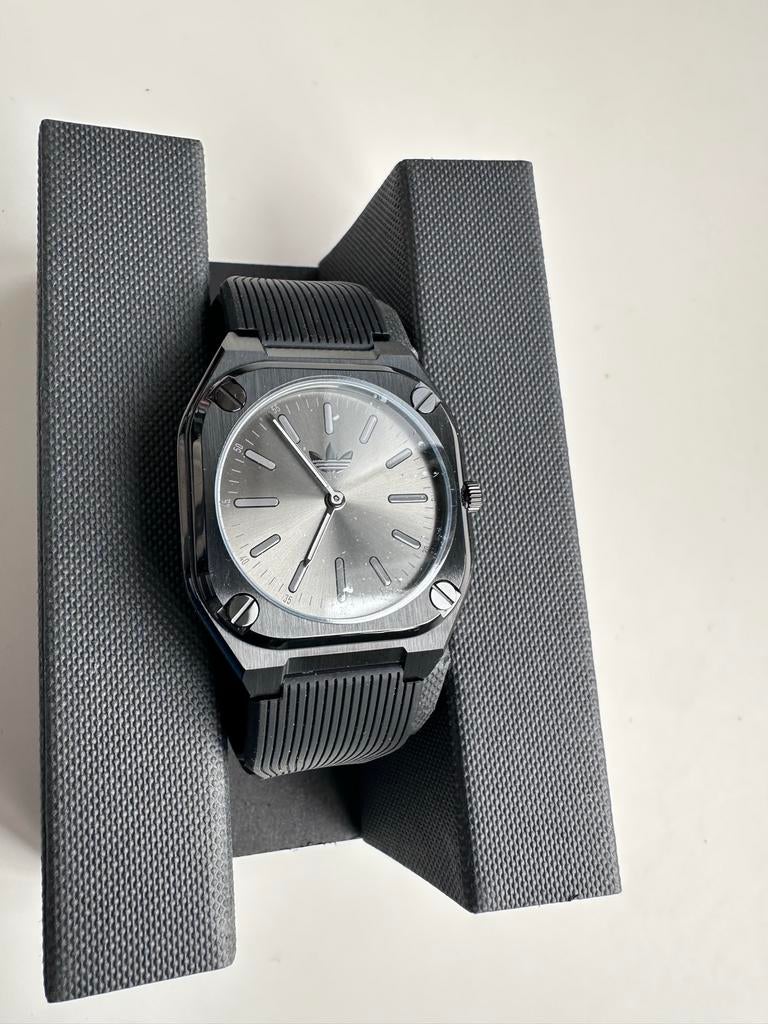 Nieuw Adidas City Tech Thin PS Horloge - Zwart/Zilver, Overige merken, Staal, Polshorloge, Nieuw