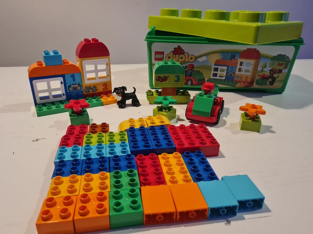 Grote Duplo set bundel (boerderij, trein, pizza, politie), Ophalen, Gebruikt, Compleet, Duplo