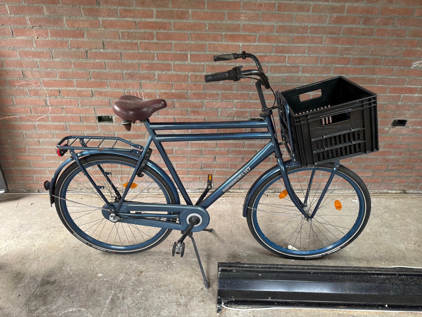Sparta Pick-Up fiets met krat - Gebruikt, in goede staat!, Fietsen en Brommers, Ophalen, Terugtraprem, Sparta, Gebruikt