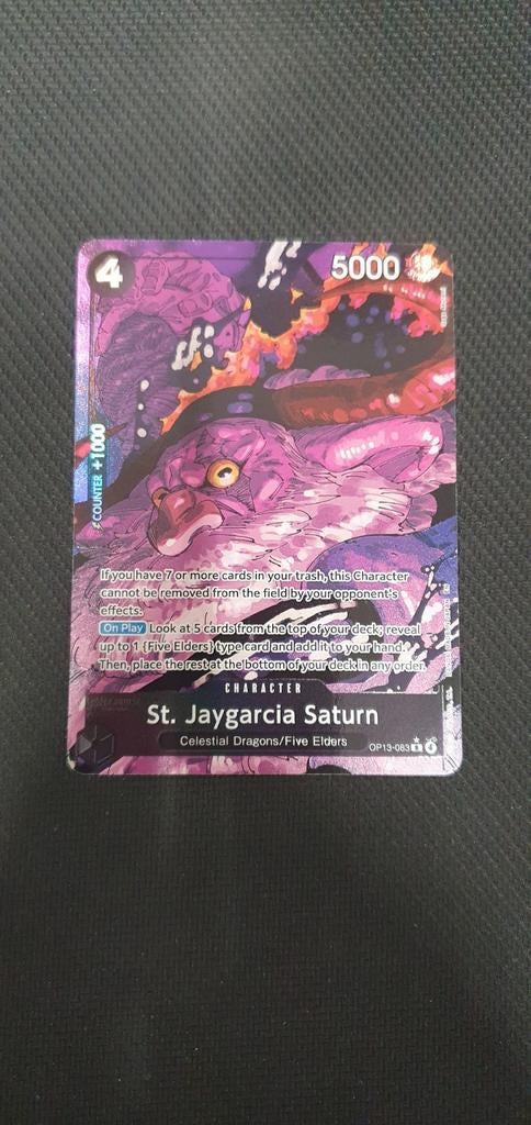 One Piece Card Game: St. Jaygarcia Saturn OP013-083, Ophalen of Verzenden, Zo goed als nieuw, Losse kaart