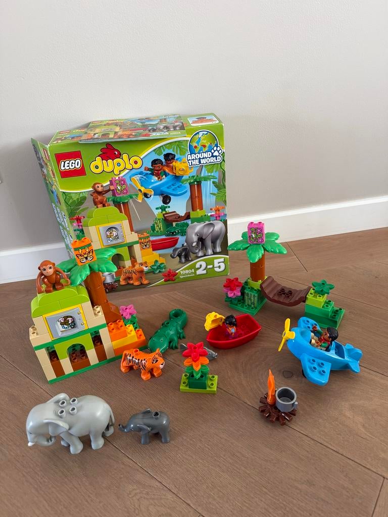 Lego Duplo 10804 - Jungle Avontuur, Kinderen en Baby's, Speelgoed | Duplo en Lego, Zo goed als nieuw, Duplo, Complete set, Ophalen of Verzenden