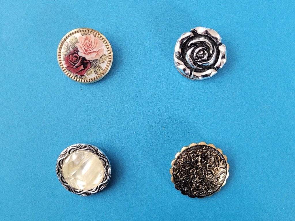 4 vintage sjaalclips, Ophalen of Verzenden, Zo goed als nieuw, Zilver, Overige materialen