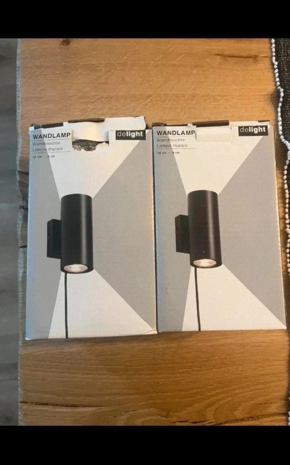 2 Nieuwe Delight Wandlamp - Zwart (Exclusief Lichtbron), Ophalen of Verzenden
