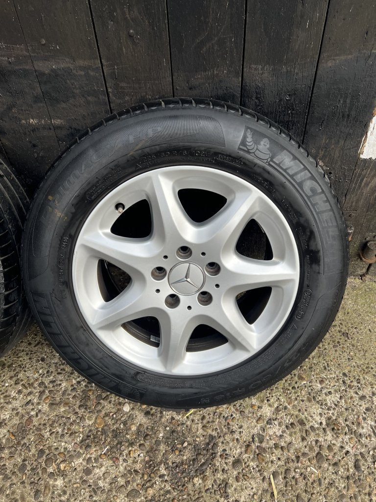 Originele Mercedes S-klasse W220 velgen 5x112 16” zomerset, Auto-onderdelen, Banden en Velgen, Niet ingevuld, Gebruikt, 16 inch