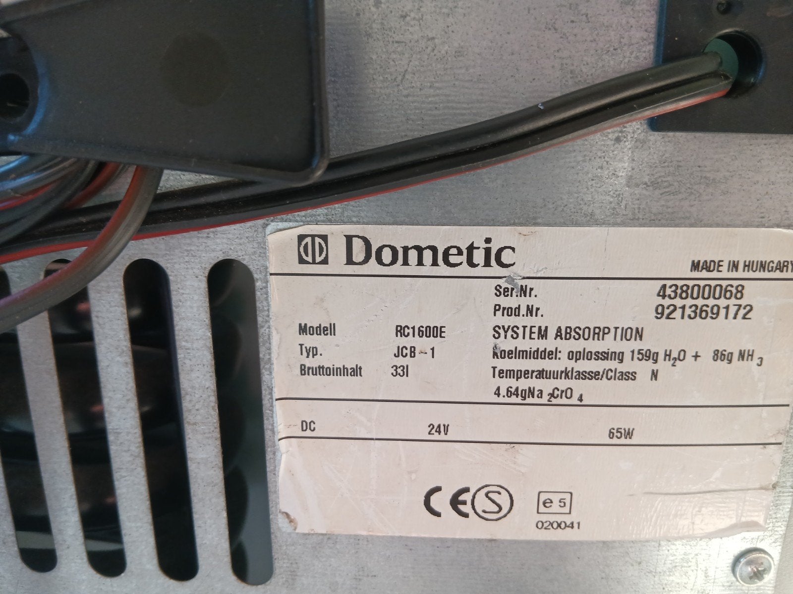 Dometic RC1600E Koelbox - Verkleurd kunststof, Ophalen, Gebruikt