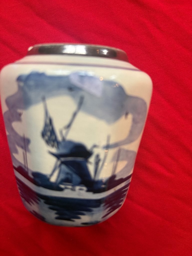 Antiek Keramiek – Delfts Blauwe Pot (ca. 1920), Ophalen of Verzenden