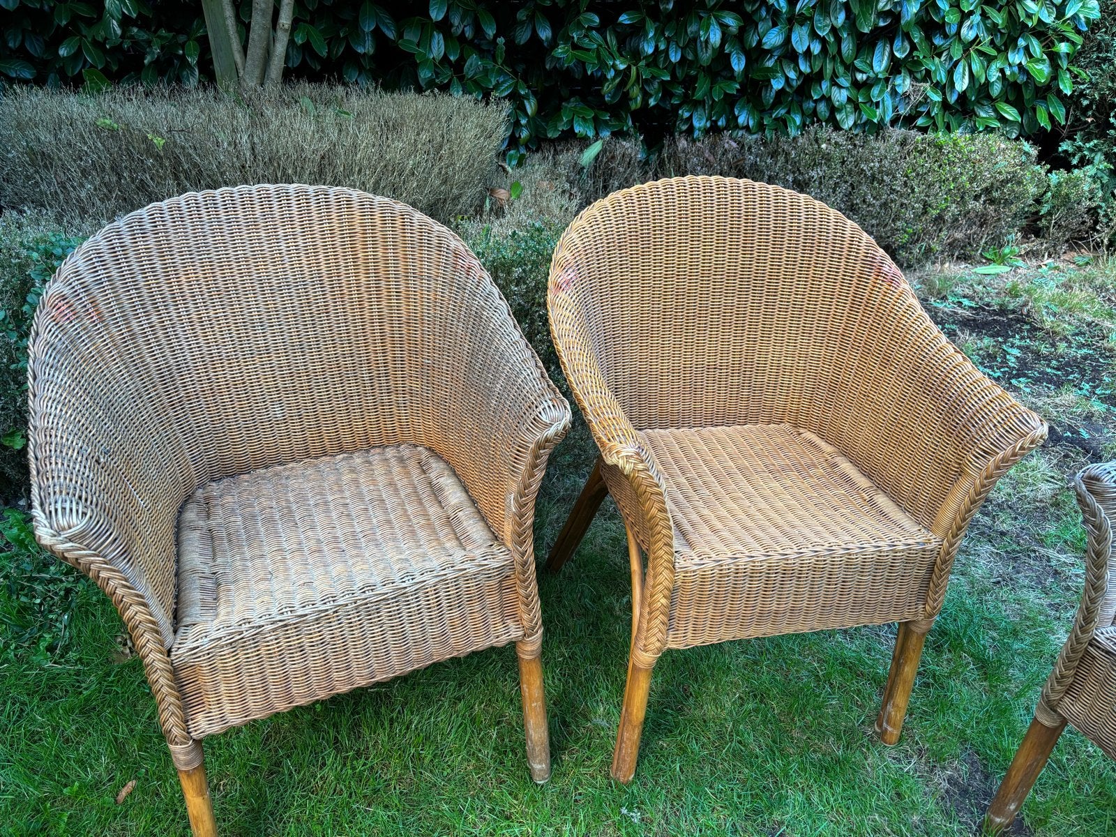 Set van 4 vintage Lloyd Loom stoelen, Antiek en Kunst, Ophalen