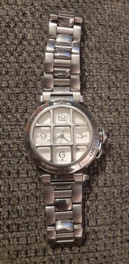 Cartier Pasha C Automaat Horloge met Doos en Certificaat, Overige merken, Zwart, IOS, Ophalen of Verzenden