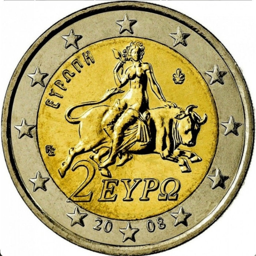 Euromunten, Postzegels en Munten, Ophalen of Verzenden, Griekenland, 2 euro, Losse munt