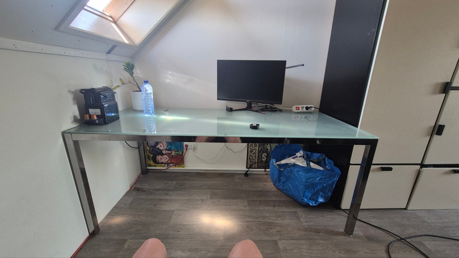 Gratis ! Glazen tafel ,frosted glas!, Ophalen
