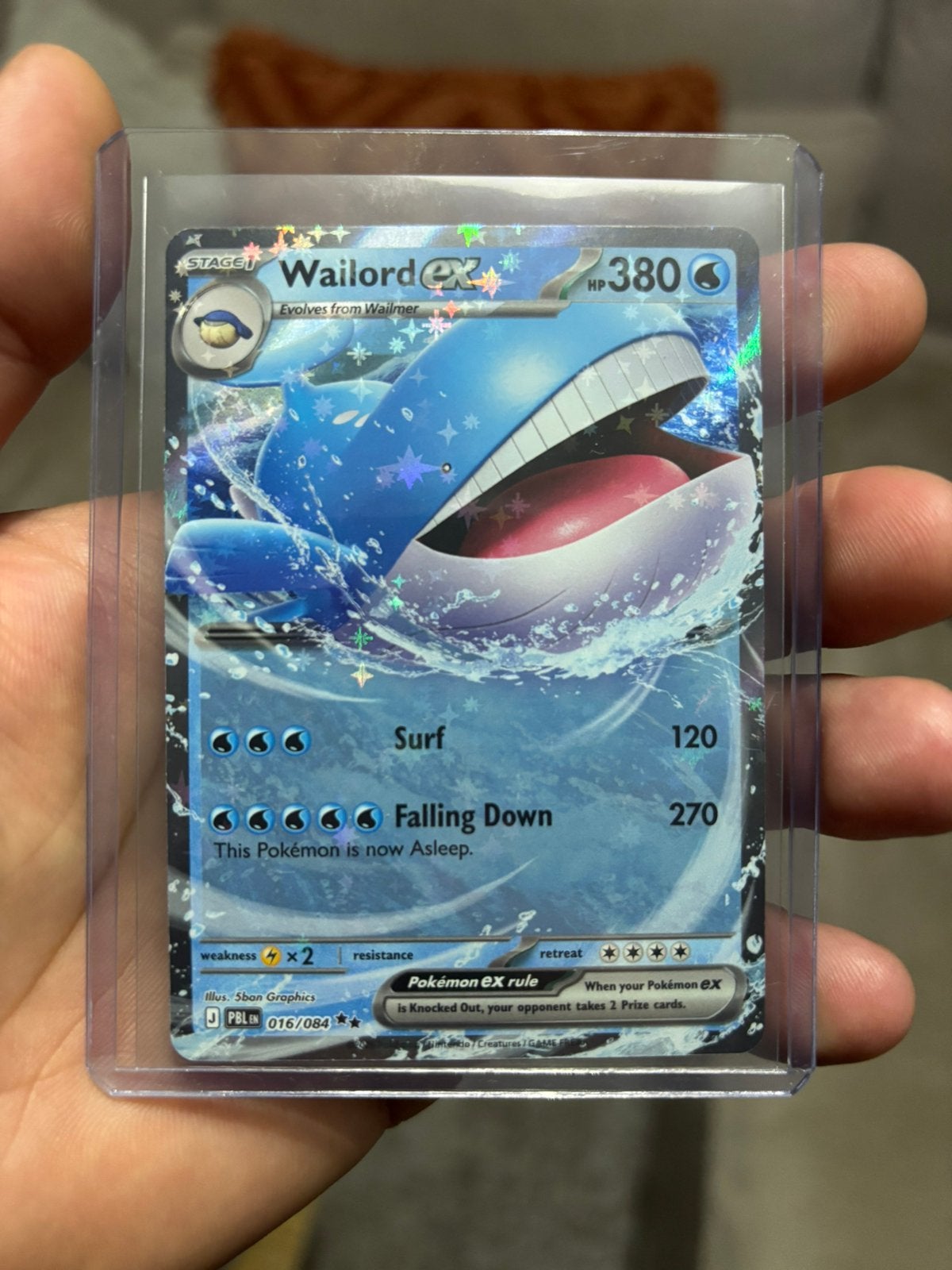 Wailord EX 016/084 Pitch Black, Ophalen of Verzenden, Zo goed als nieuw