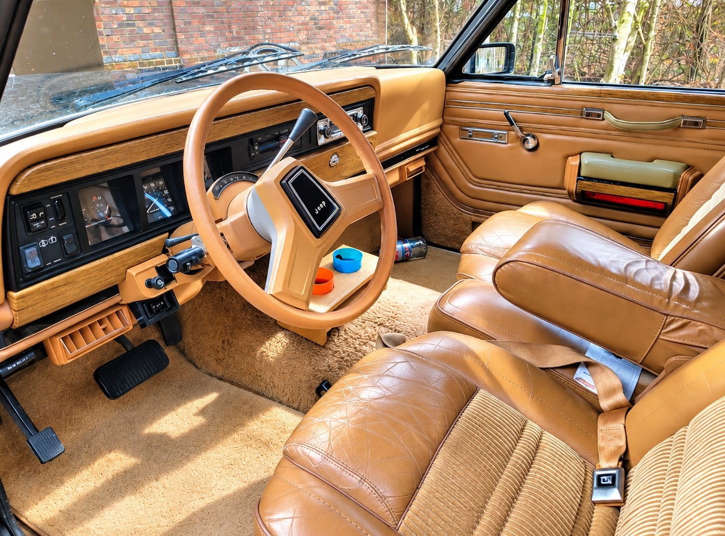 JEEP GRAND WAGONEER 5.9 V8 LIMITED 1986 ORIGINAL LUXURY 4x4, Auto's, Jeep, Automaat, Blauw, Leder, Bedrijf