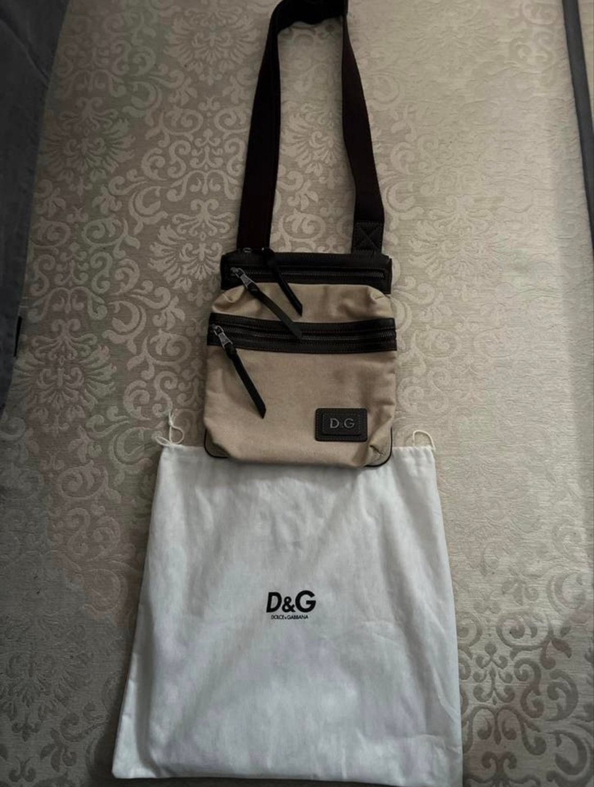Exclusieve D&G schoudertas Dolce&Gabbana Tas Heren, Ophalen of Verzenden, Zo goed als nieuw, Beige, Overige merken