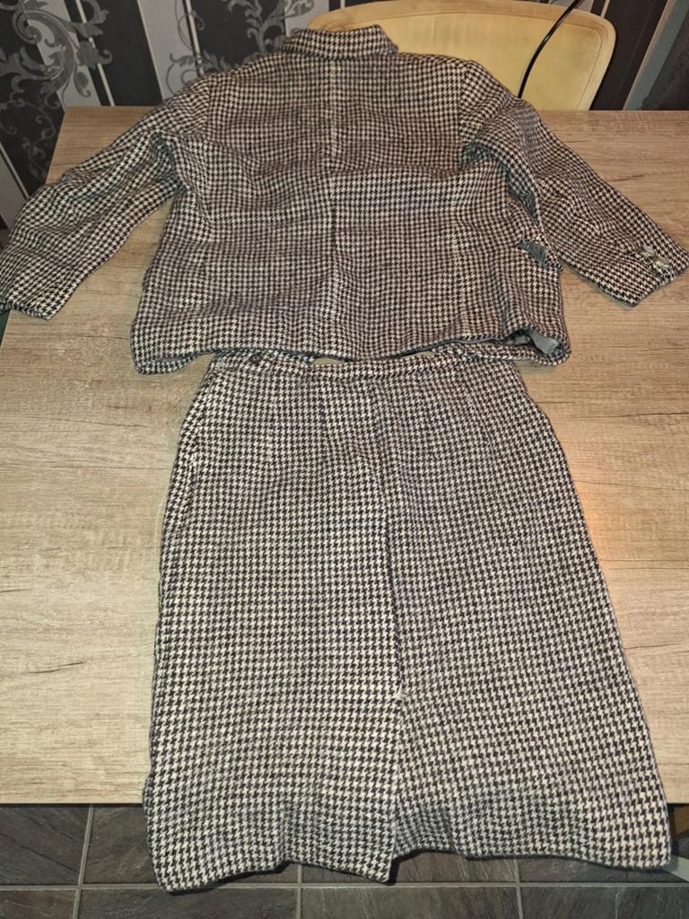 Wollen rok-jas pak, Ophalen of Verzenden, Zwart