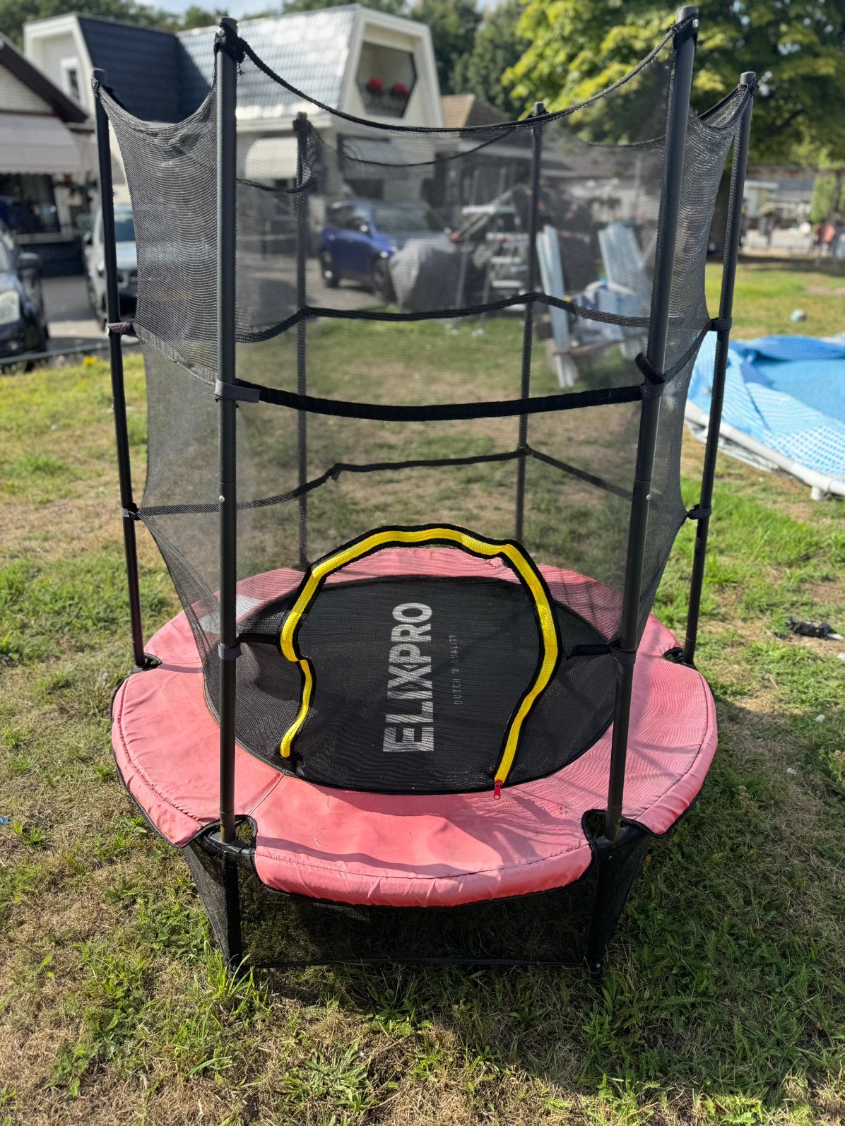 Trampoline met veiligheidsnet, Ophalen, Gebruikt