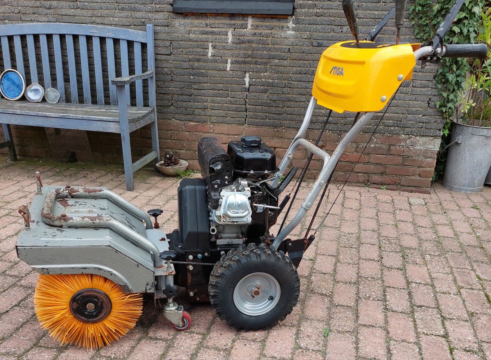 Stiga SWS 600 G veegmachine  opknapper,onderdelen, Tuin en Terras, Ophalen, Gebruikt, Stiga