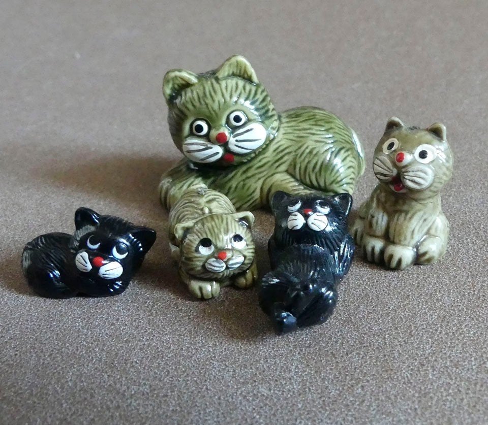 Bofrost Germany poezenbeeldjes plastic mini poesjes kat poes, Verzamelen, Beelden en Beeldjes, Ophalen of Verzenden, Gebruikt