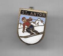 SKI SINT ANTON BROCHE SPELD, Verzenden, Gebruikt, Stad of Land, Speldje of Pin