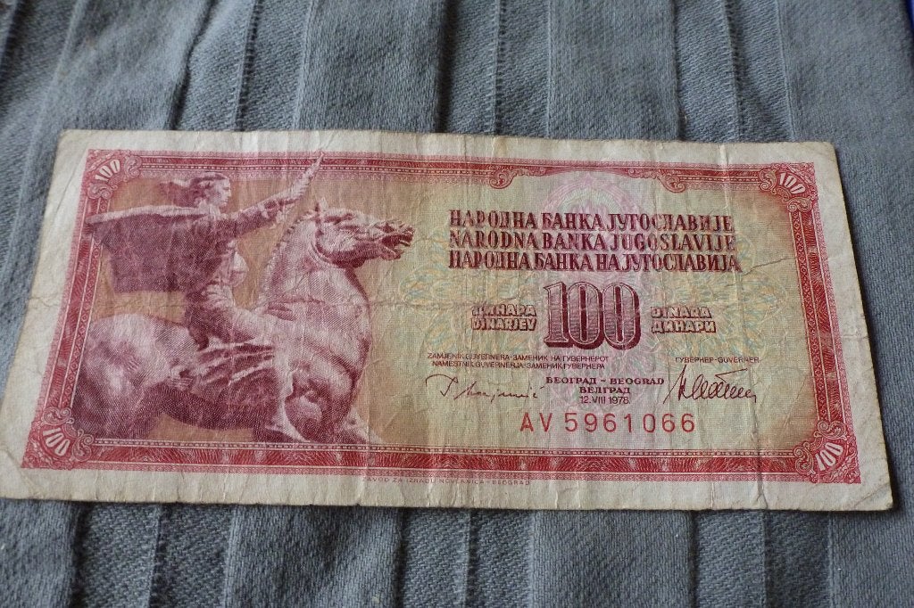 Bankbiljet - Joegoslavie - 7x oude 100 dinara 1978/1981, Postzegels en Munten, Bankbiljetten | Europa | Niet-Eurobiljetten, Ophalen of Verzenden