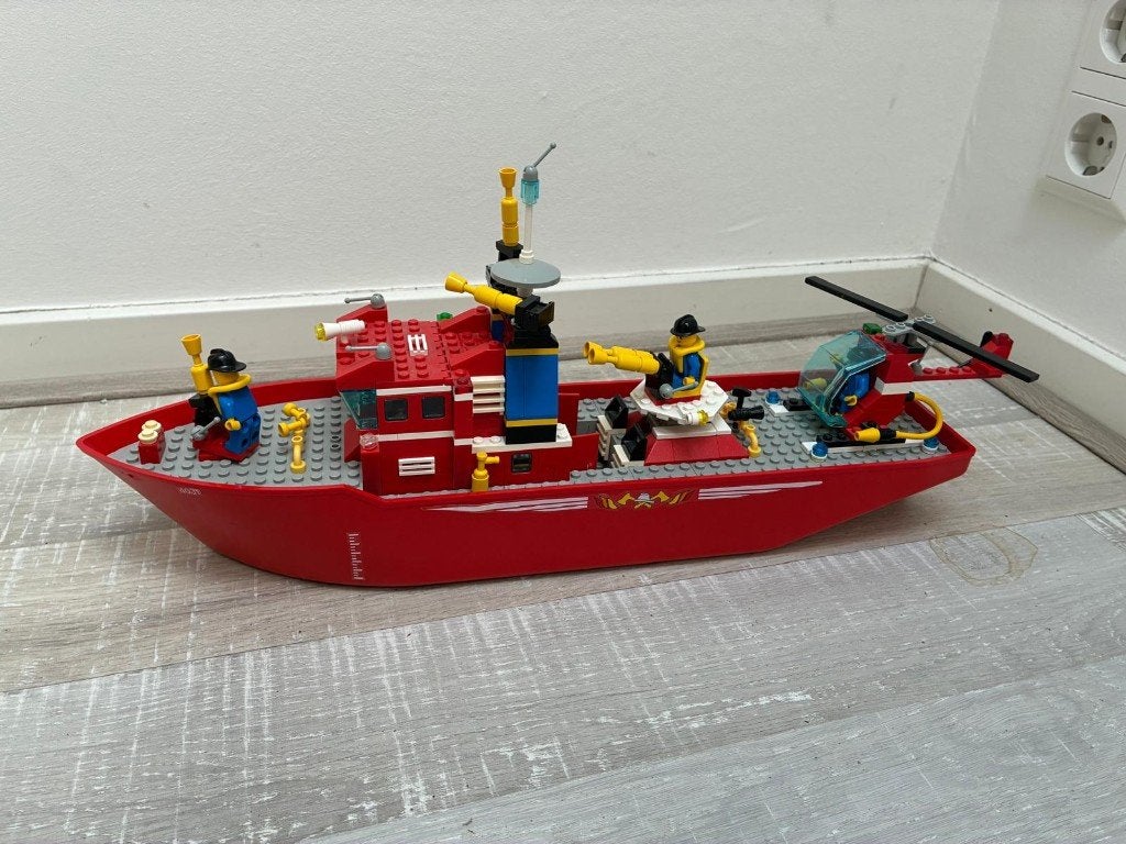lego 4031 brandweerboot met helicopter (compleet), Ophalen, Lego, Compleet, Complete set