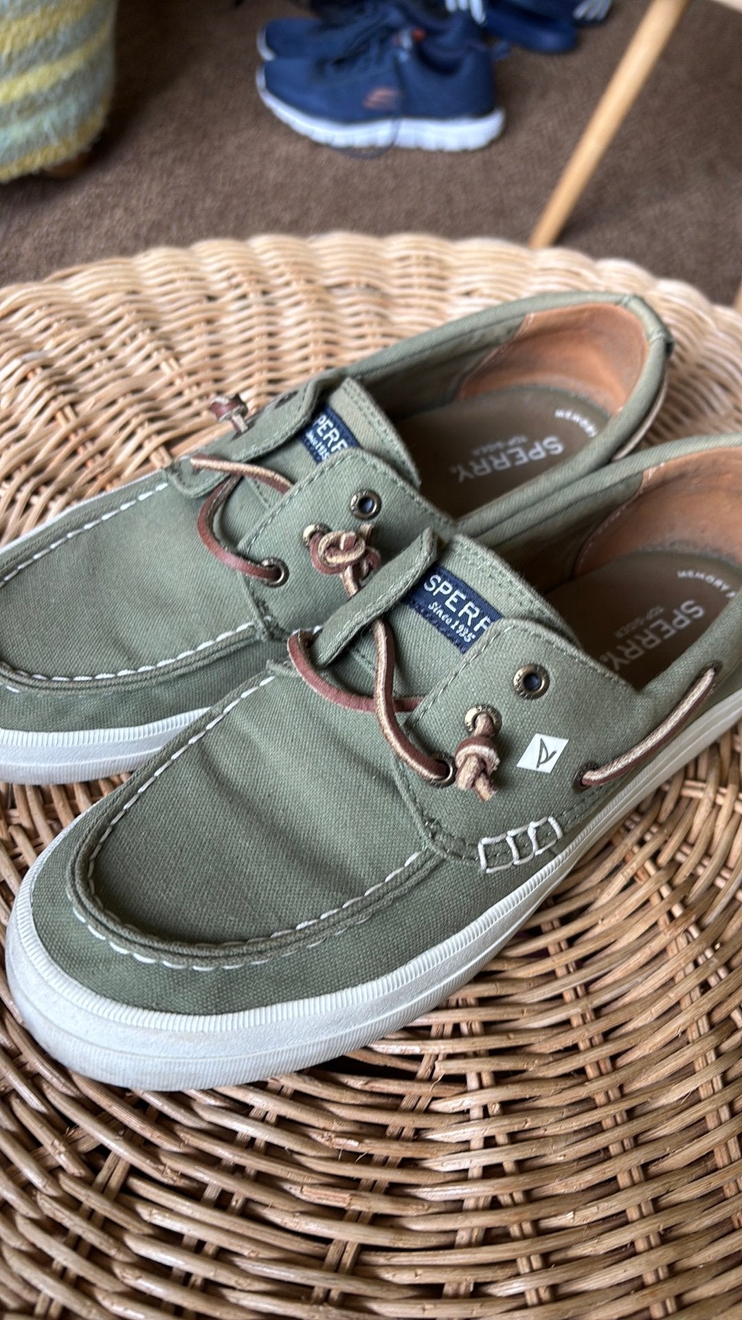 Sperry Crest Resort Boat Schoenen - Maat 39 (valt klein), Ophalen of Verzenden, Gedragen, Groen, Instappers