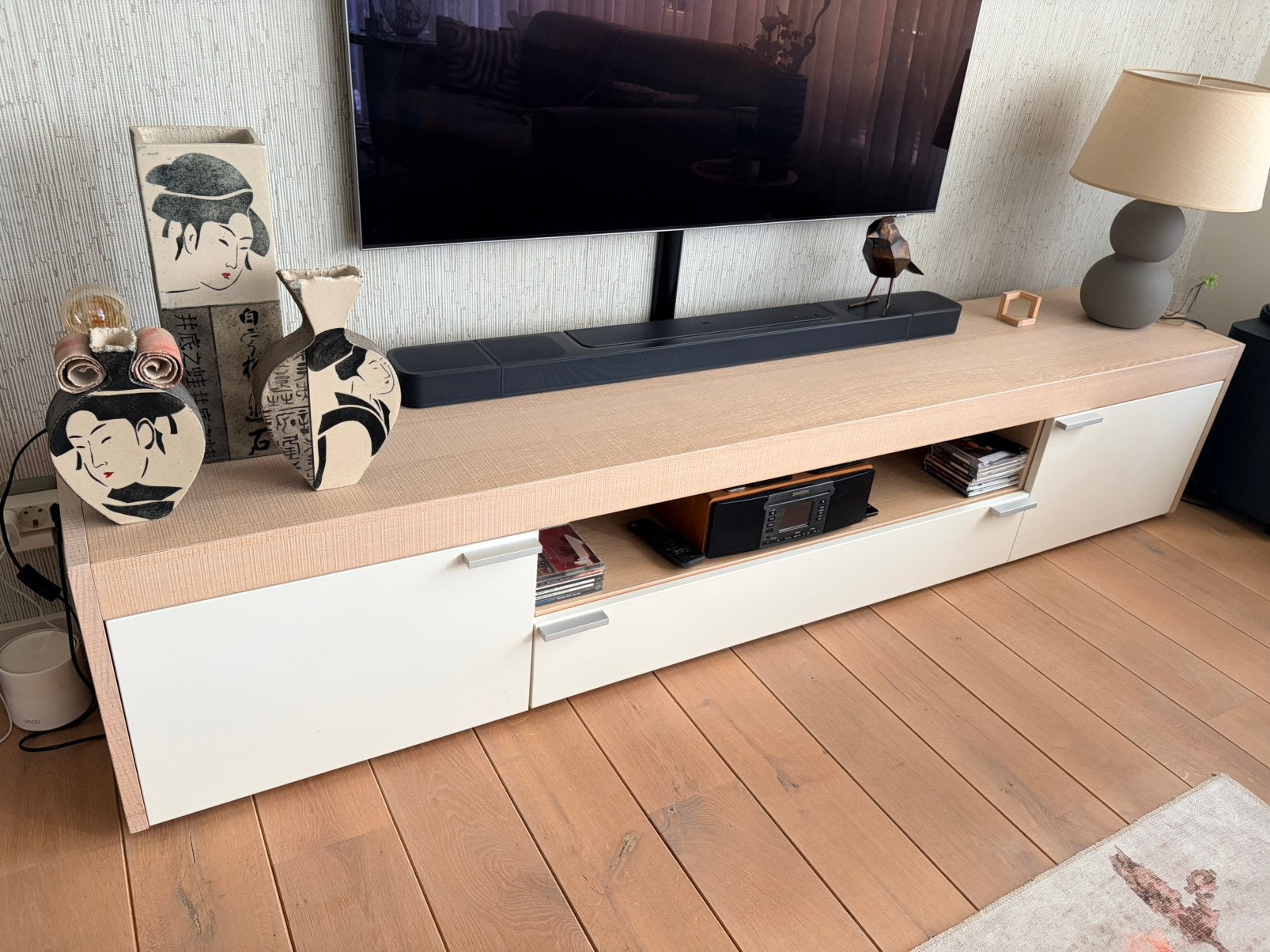 Prachtig tv meubel van Goossens., Huis en Inrichting, Kasten | Televisiemeubels, Ophalen, Zo goed als nieuw, 200 cm of meer, Minder dan 100 cm