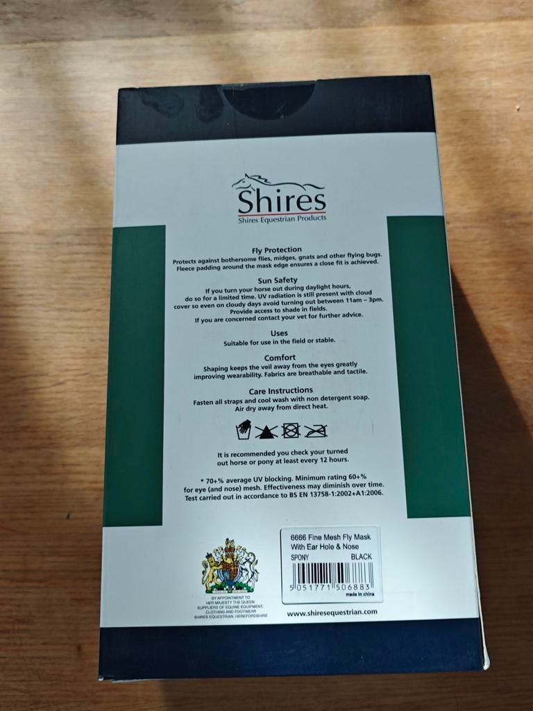 Shires vliegenmasker fine mesh sm pony, Eu, Eu, Ophalen of Verzenden, Eu