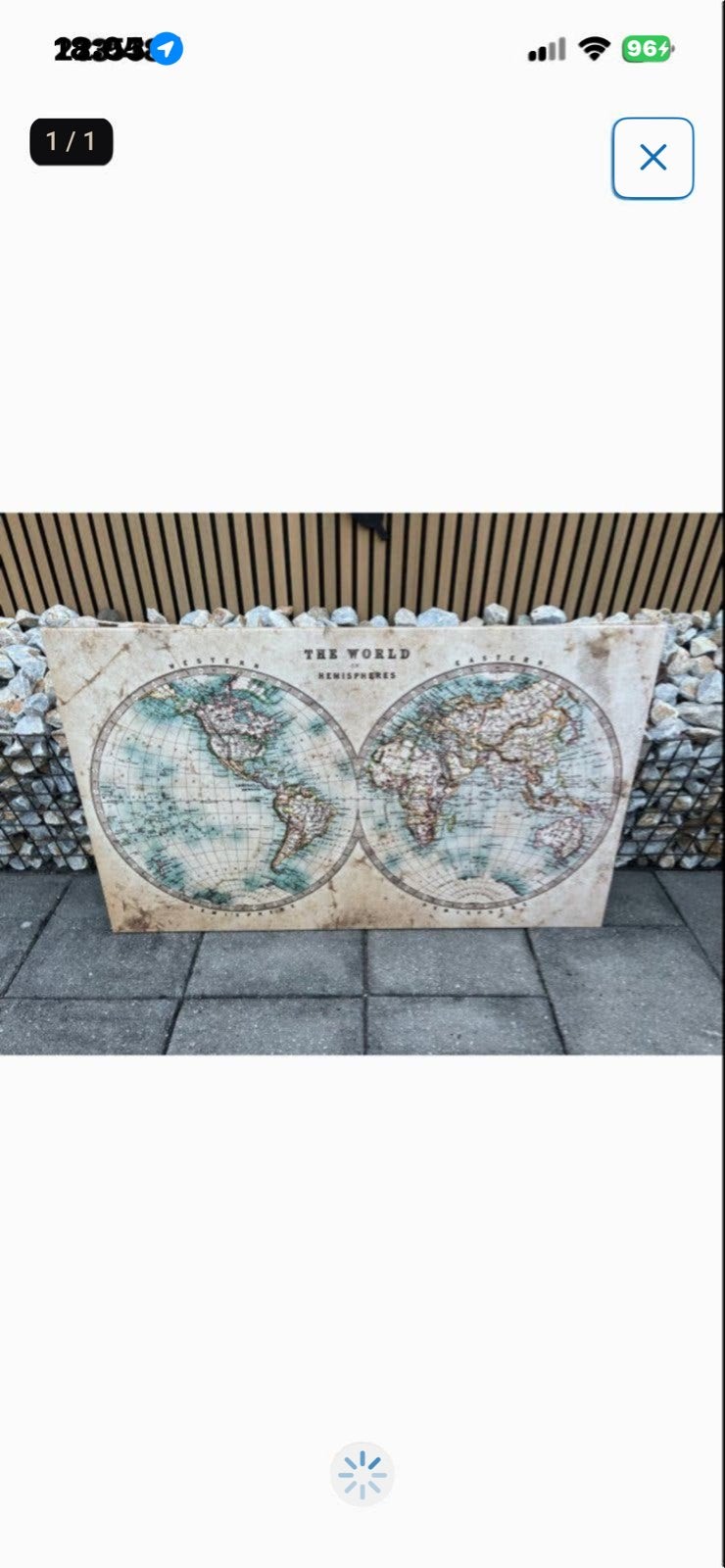 Wanddecoratie Wereldkaart - Vintage Stijl (150x90cm), Ophalen, Hout, Zo goed als nieuw, Wandbord of Wandpaneel