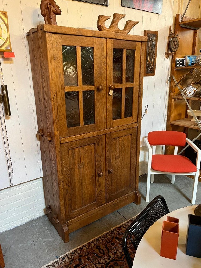 21) Stoere vintage hoge kast van Depuydt, Ophalen