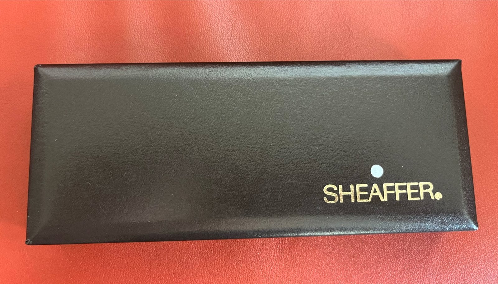 Vintage Sheaffer Targa Pennenset (Matzwart & RVS) + Doos, Ophalen, Gebruikt, Met doosje, Pennenset