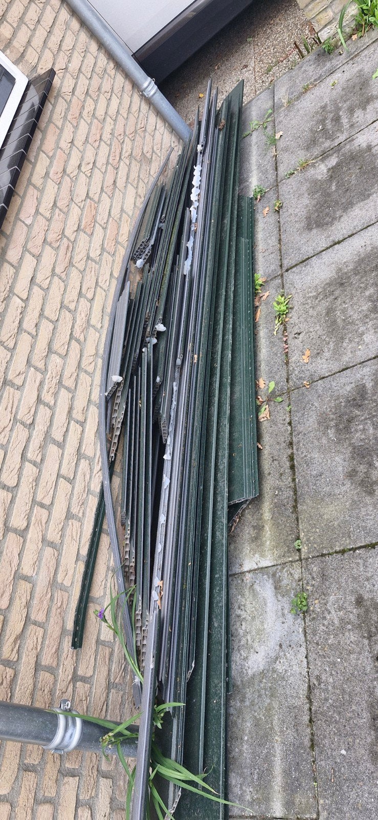 Groene keralit gevelbekleding, Doe-het-zelf en Verbouw, Ophalen, Gebruikt, Overige kleuren, 200 cm of meer