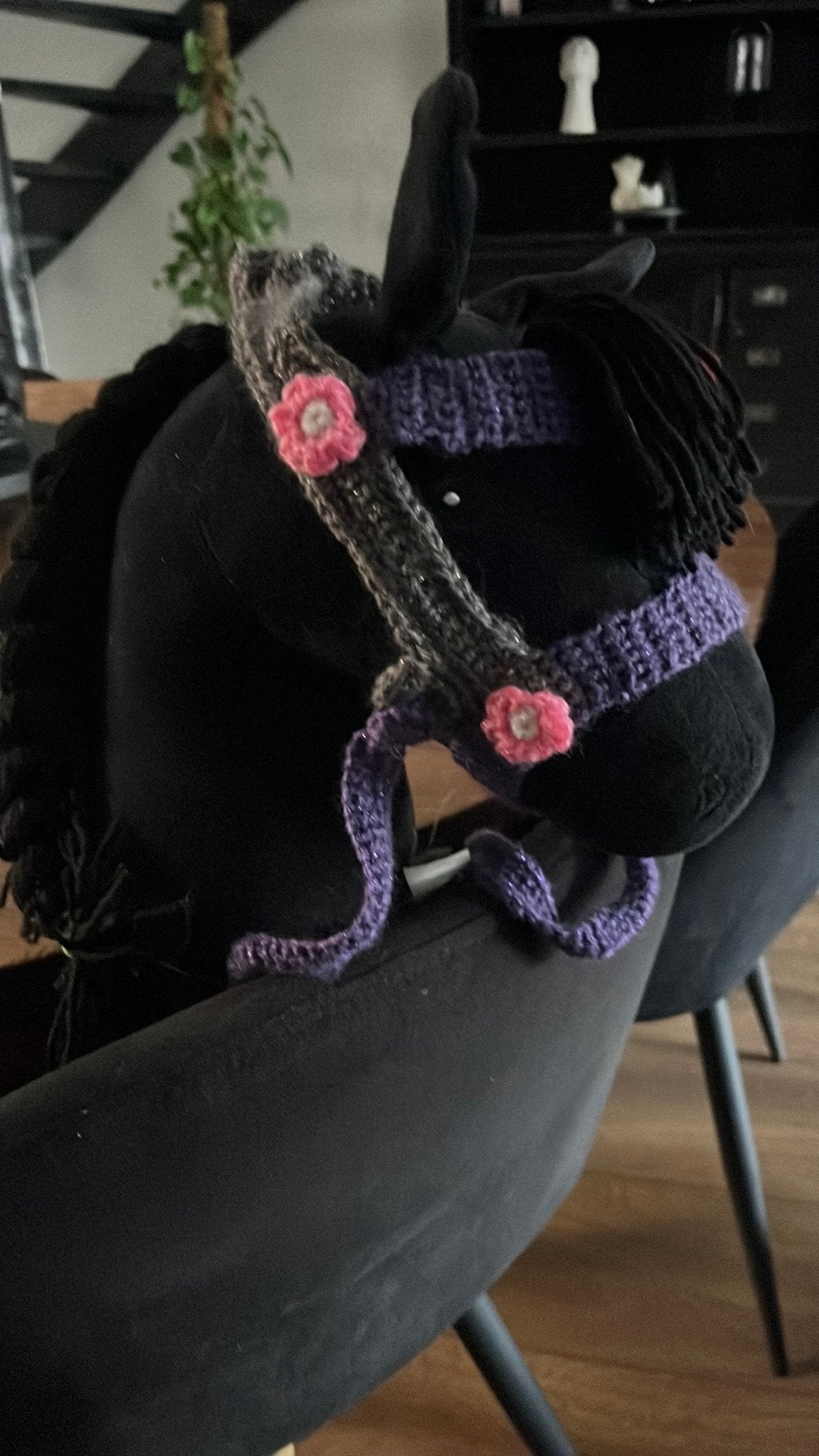 Hobbyhorse met hoofstel, Ophalen of Verzenden, Zo goed als nieuw, Hoofdstel