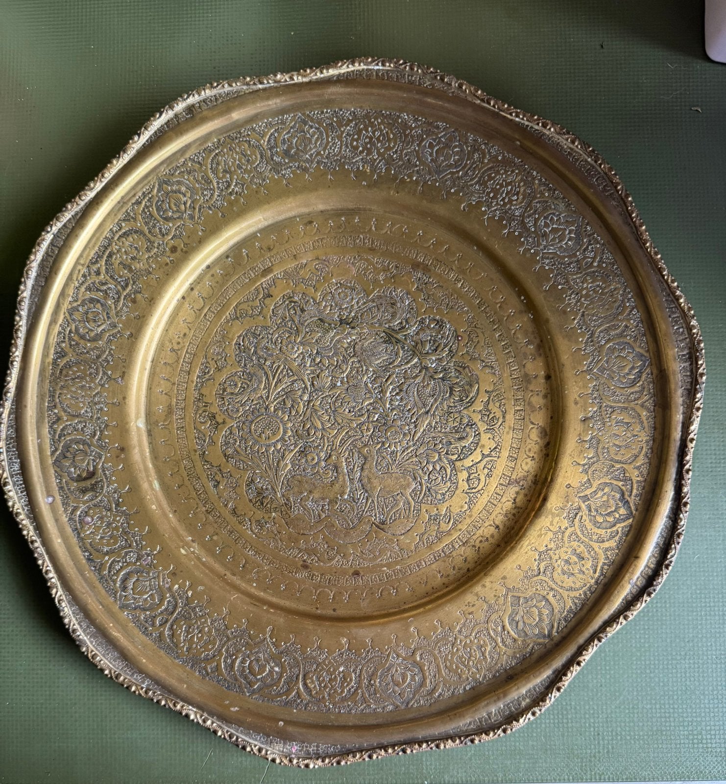 Perzische messing schaal, Ophalen of Verzenden