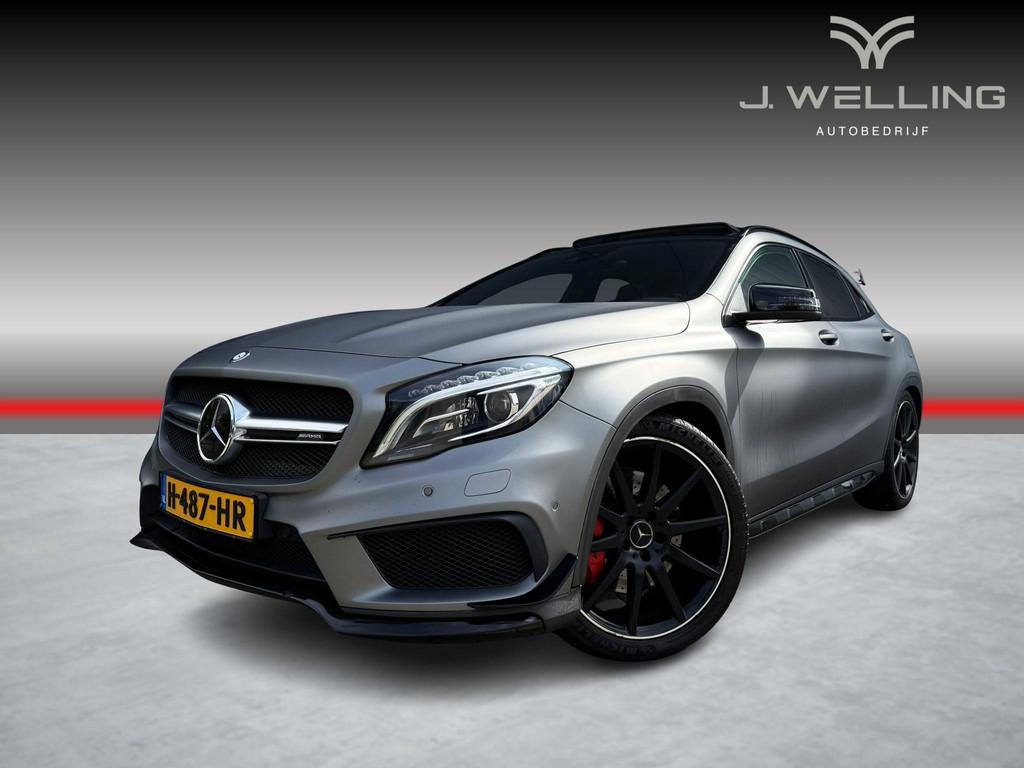 Mercedes-Benz GLA-klasse AMG 45 4MATIC pano/schaal/Aero/H&K, Auto's, Mercedes-Benz, Automaat, Gebruikt, 4 cilinders, Vierwielaandrijving