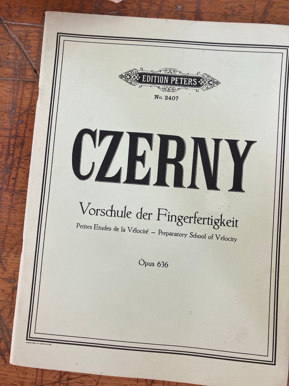 Czerny - Vorschule der Fingerfertigkeit Opus 636, Gebruikt, Klassiek, Les of Cursus, Ophalen of Verzenden