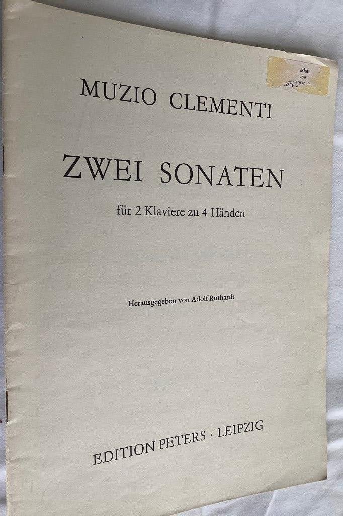 Muzio Clementi Zwei Sonaten 2 Klaviere 4 Händen bladmuziek, Gebruikt, Klassiek, Ophalen of Verzenden, Artiest of Componist