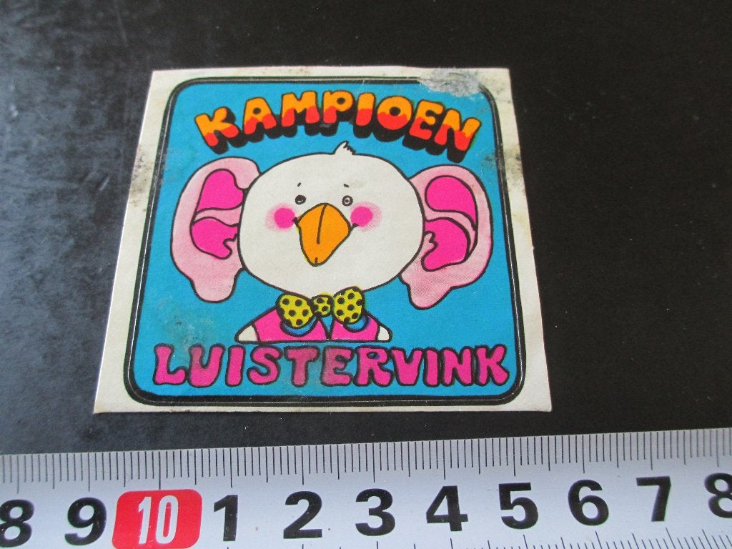 sticker frisdrank raak strip kampioen luistervink, Verzamelen, Stickers, Ophalen, Zo goed als nieuw