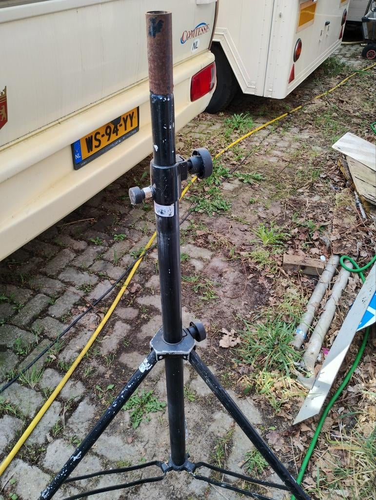 Telescoop poten - ideaal voor boxen of schotel, Ophalen of Verzenden, Gebruikt, Instrumentstandaard, Overige instrumenten