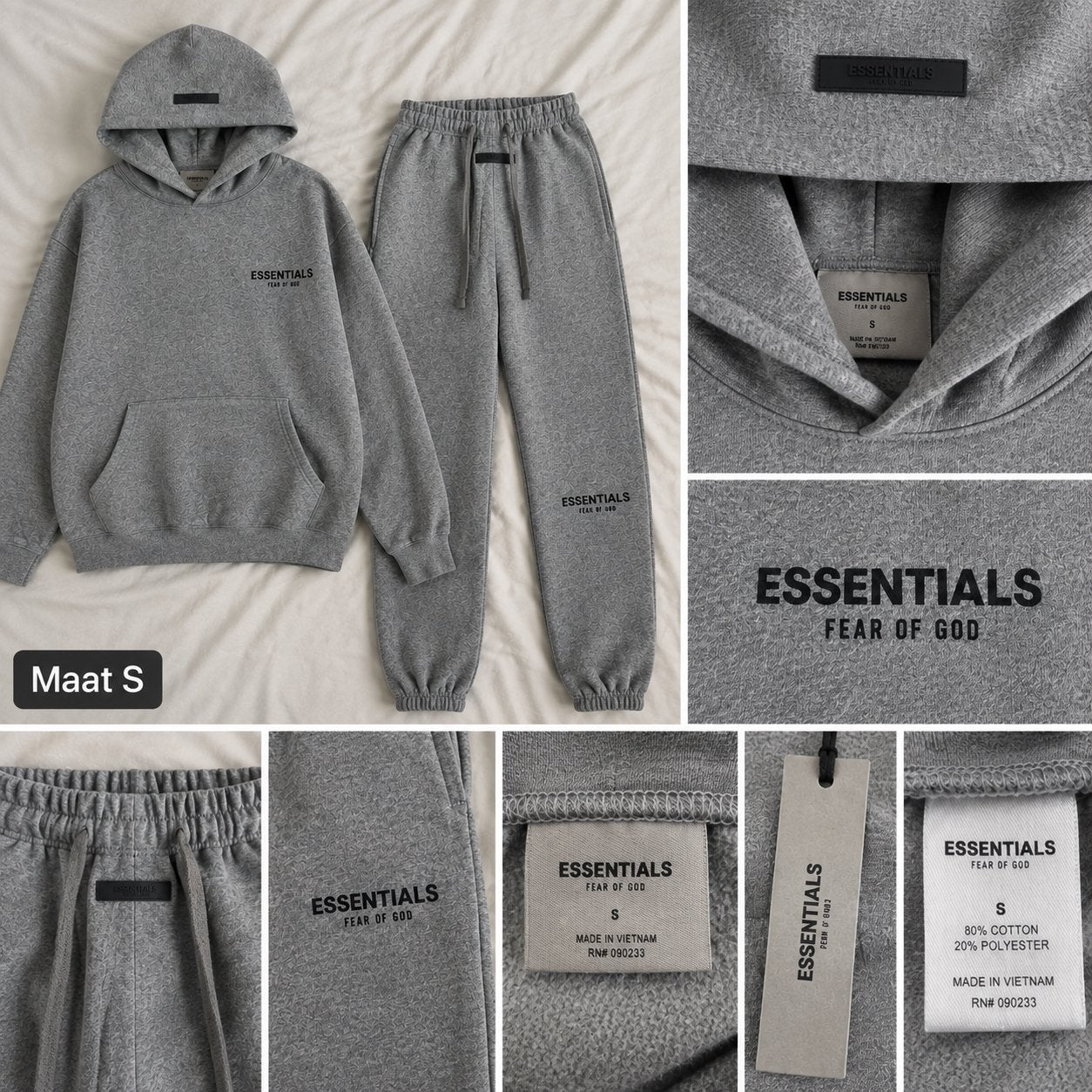 Essentials Fear of God Hoodie & Jogger Set - Maat S, Ophalen of Verzenden, Nieuw
