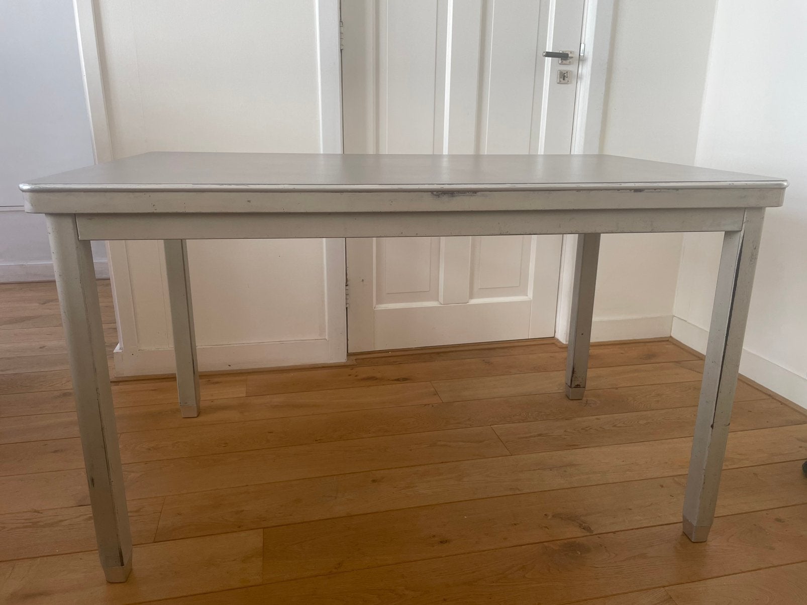 Stoere industriële stalen tafel / werktafel / bureau Gispen?, Ophalen, Zo goed als nieuw, Rechthoekig, 50 tot 100 cm