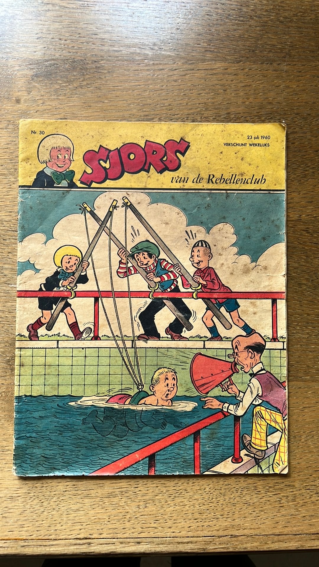 Sjors van de Rebellenclub Nr. 30 - 23 Juli 1960, Eén stripboek, Ophalen of Verzenden, Gelezen
